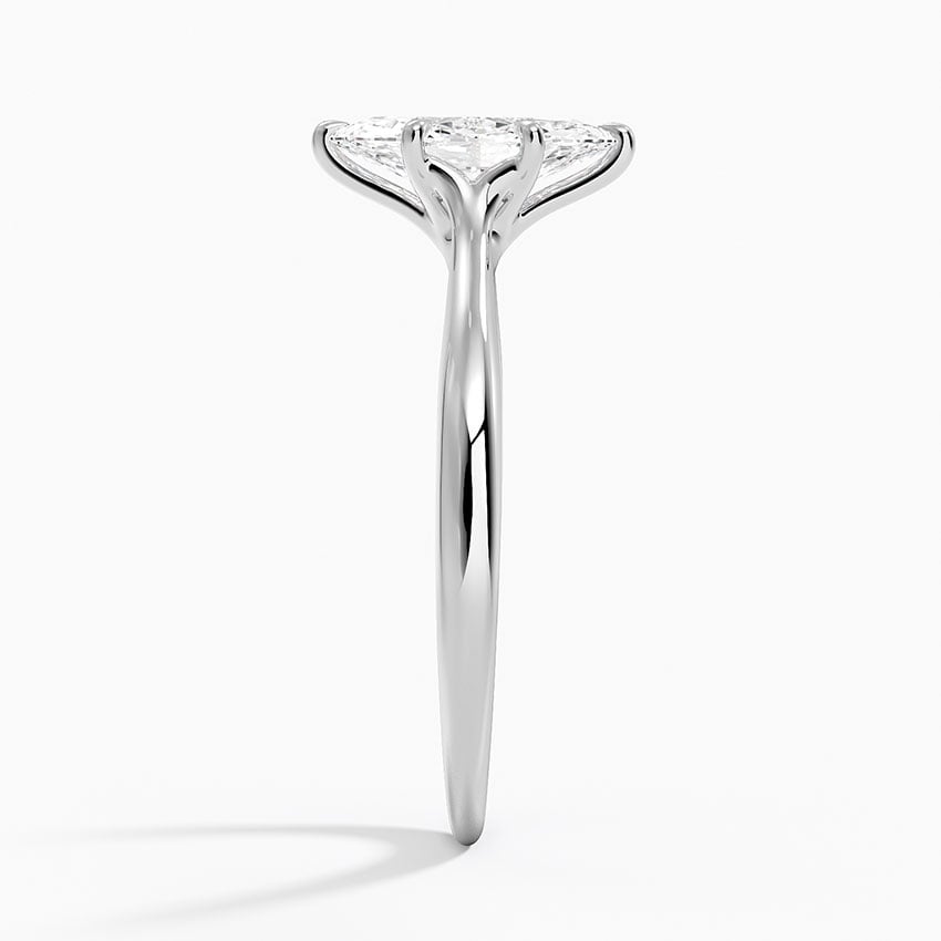 Freesia Cathedral Solitaire Ring Platinum Marquise Engagement Ring