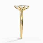 Freesia Cathedral Solitaire Ring Yellow Gold 18k Marquise Engagement Ring