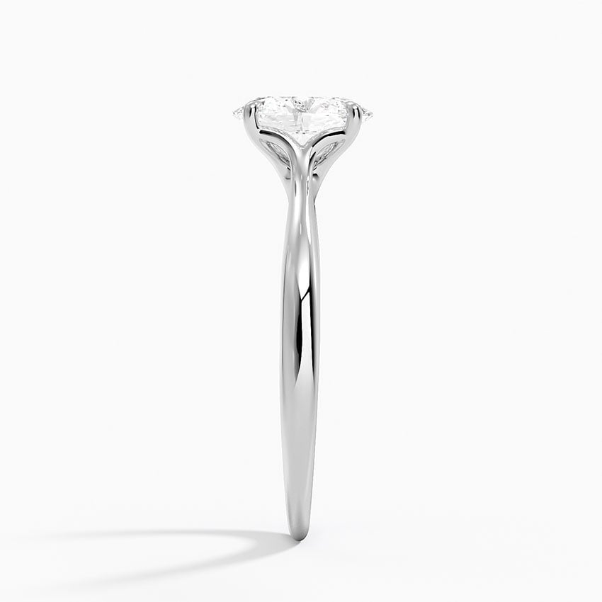 Freesia Cathedral Solitaire Ring Platinum Oval Engagement Ring