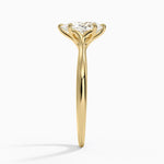 Freesia Cathedral Solitaire Ring Yellow Gold 18k Pear Engagement Ring