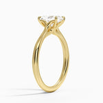 Freesia Cathedral Solitaire Ring Yellow Gold 18k Radiant Engagement Ring
