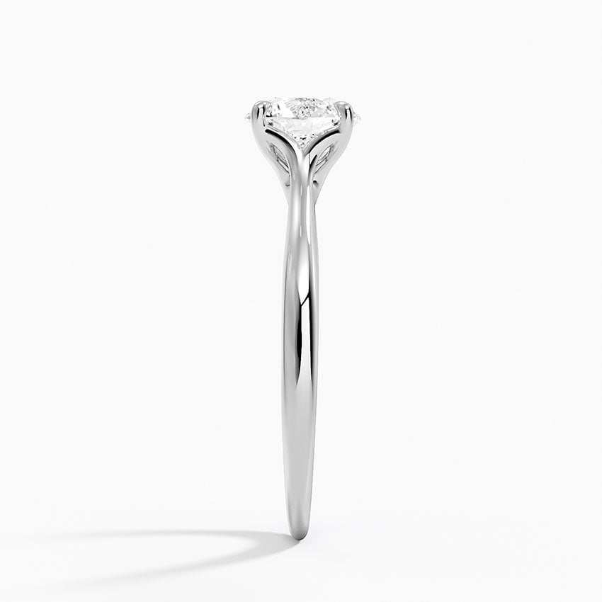 Freesia Cathedral Solitaire Ring Platinum Round Engagement Ring