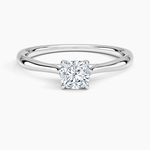 Freesia Cathedral Solitaire Ring Platinum Cushion Engagement Ring