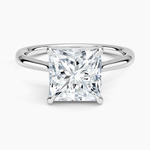 Freesia Cathedral Solitaire Ring Platinum Princess Engagement Ring
