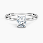 Freesia Cathedral Solitaire Ring Platinum Radiant Engagement Ring