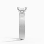 Peyton 4mm Satin Finish Solitaire Ring Platinum Emerald Engagement Ring