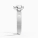 Peyton 4mm Satin Finish Solitaire Ring Platinum Pear Engagement Ring
