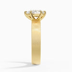 Peyton 4mm Satin Finish Solitaire Ring Yellow Gold 18k Pear Engagement Ring