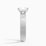 Peyton 4mm Satin Finish Solitaire Ring Platinum Radiant Engagement Ring