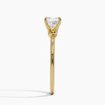 Entwined Solitaire Ring Yellow Gold 18k Asscher Engagement Ring