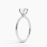 Entwined Solitaire Ring Platinum Cushion Engagement Ring