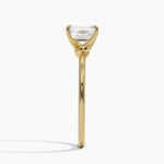 Entwined Solitaire Ring Yellow Gold 18k Emerald Engagement Ring
