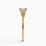 Entwined Solitaire Ring Yellow Gold 18k Princess Engagement Ring