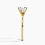 Entwined Solitaire Ring Yellow Gold 18k Radiant Engagement Ring