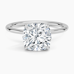 Entwined Solitaire Ring Platinum Cushion Engagement Ring