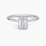 Entwined Solitaire Ring Platinum Emerald Engagement Ring