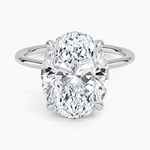 Entwined Solitaire Ring Platinum Oval Engagement Ring