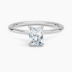 Entwined Solitaire Ring Platinum Radiant Engagement Ring
