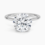 Entwined Solitaire Ring Platinum Round Engagement Ring