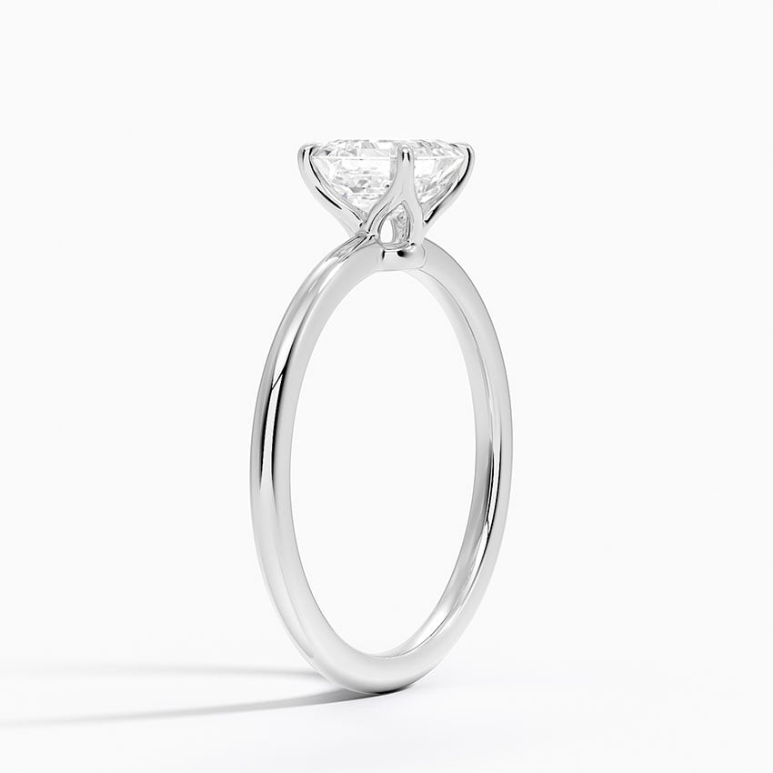 Petite Elodie 1.5mm Ring Platinum Asscher Engagement Ring