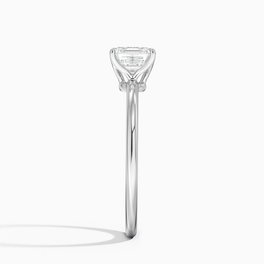 Petite Elodie 1.5mm Ring Platinum Asscher Engagement Ring