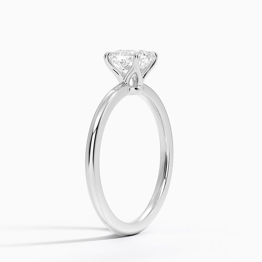 Petite Elodie 1.5mm Ring Platinum Cushion Engagement Ring
