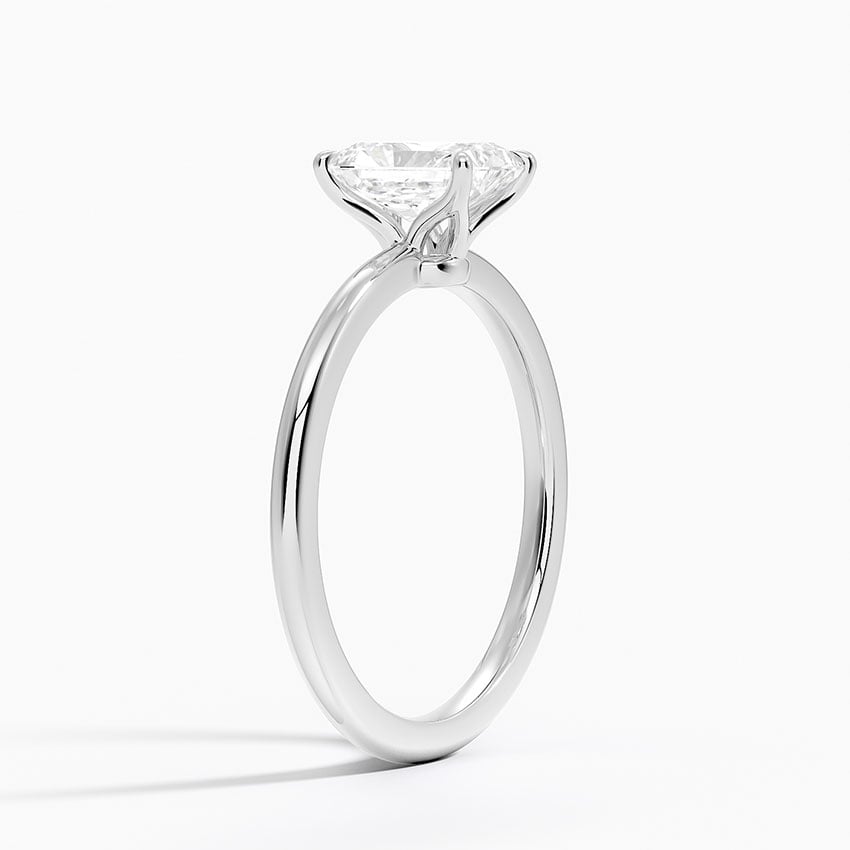 Petite Elodie 1.5mm Ring Platinum Radiant Engagement Ring