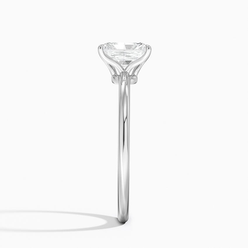 Petite Elodie 1.5mm Ring Platinum Radiant Engagement Ring
