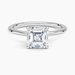 Petite Elodie 1.5mm Ring Platinum Asscher Engagement Ring
