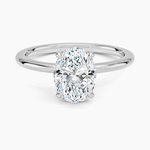 Petite Elodie 1.5mm Ring Platinum Oval Engagement Ring