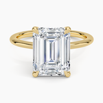 Petite Elodie 1.5mm Ring Yellow Gold 18k Emerald Engagement Ring