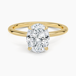 Petite Elodie 1.5mm Ring Yellow Gold 18k Oval Engagement Ring