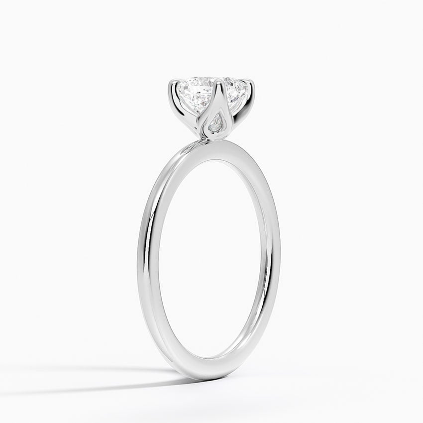 1.5mm Petite Elodie Perfect Fit Solitaire Ring Platinum Cushion Engagement Ring