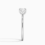 1.5mm Petite Elodie Perfect Fit Solitaire Ring Platinum Cushion Engagement Ring