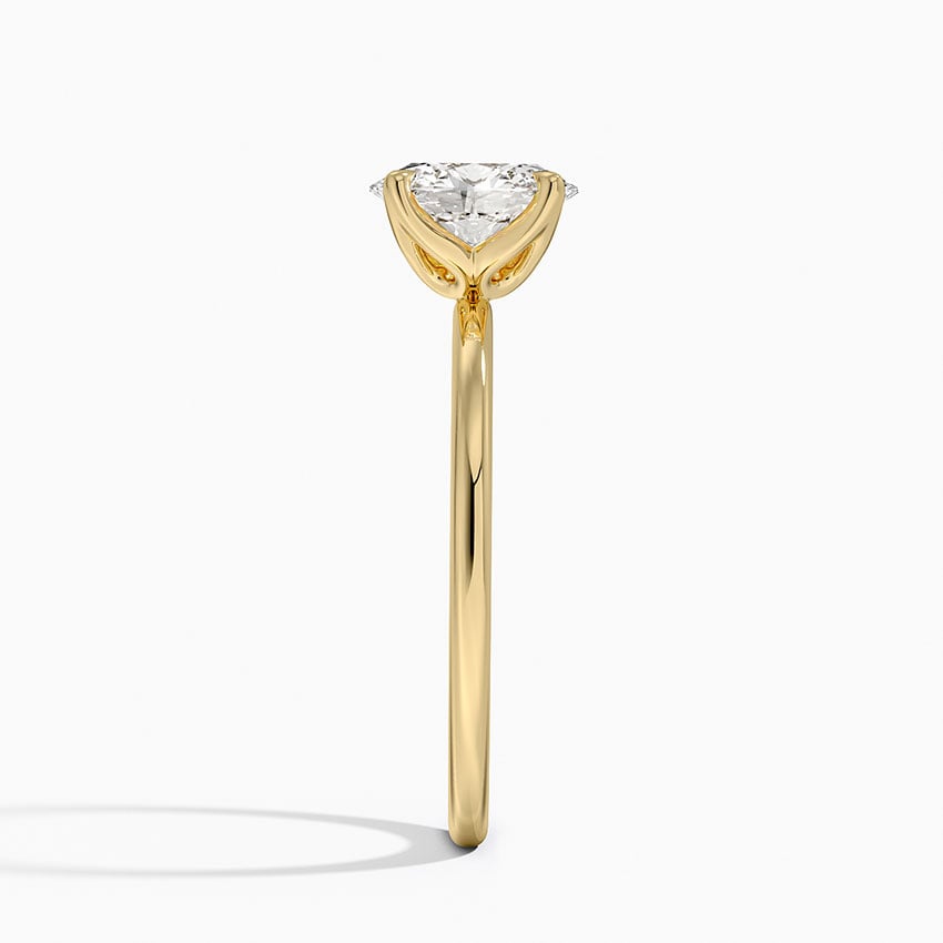 1.5mm Petite Elodie Perfect Fit Solitaire Ring Yellow Gold 18k Oval Engagement Ring