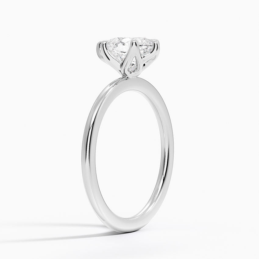 1.5mm Petite Elodie Perfect Fit Solitaire Ring Platinum Pear Engagement Ring