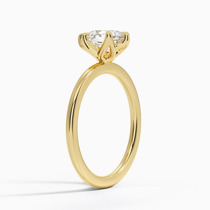1.5mm Petite Elodie Perfect Fit Solitaire Ring Yellow Gold 18k Pear Engagement Ring