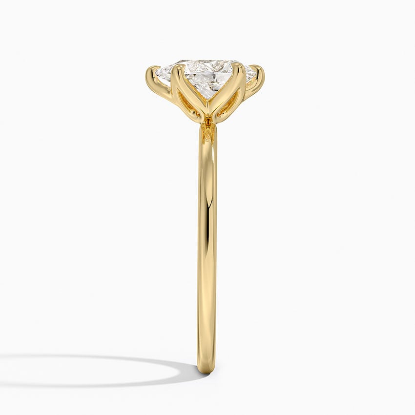 1.5mm Petite Elodie Perfect Fit Solitaire Ring Yellow Gold 18k Pear Engagement Ring