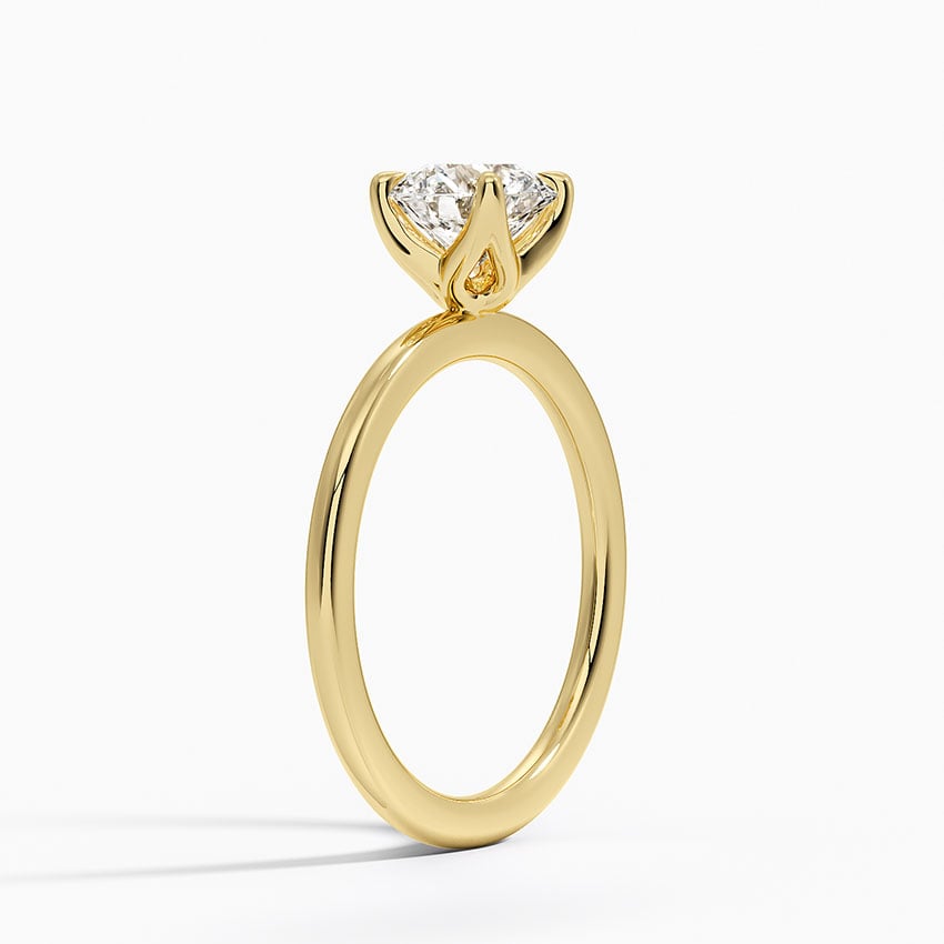 1.5mm Petite Elodie Perfect Fit Solitaire Ring Yellow Gold 18k Round Engagement Ring
