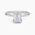 1.5mm Petite Elodie Perfect Fit Solitaire Ring Platinum Emerald Engagement Ring