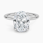1.5mm Petite Elodie Perfect Fit Solitaire Ring Platinum Oval Engagement Ring