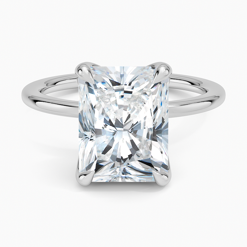 1.5mm Petite Elodie Perfect Fit Solitaire Ring Platinum Radiant Engagement Ring