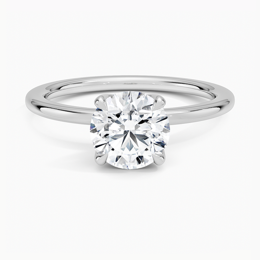 1.5mm Petite Elodie Perfect Fit Solitaire Ring Platinum Round Engagement Ring