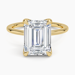 1.5mm Petite Elodie Perfect Fit Solitaire Ring Yellow Gold 18k Emerald Engagement Ring