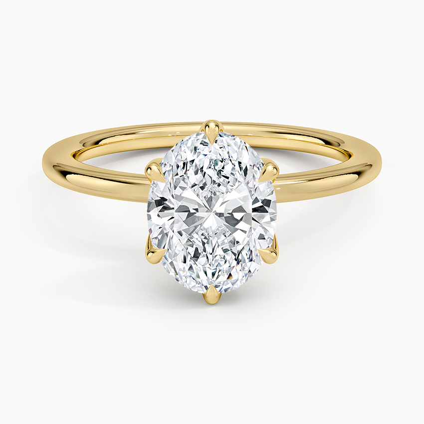 Esme Perfect Fit Solitaire Ring Yellow Gold 18k Oval Engagement Ring