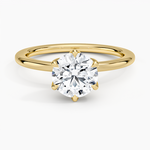 Esme Perfect Fit Solitaire Ring Yellow Gold 18k Round Engagement Ring