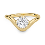 Silhouette Solitaire Engagement Ring 18K Yellow Gold CU