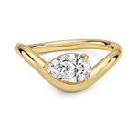 Silhouette Solitaire Engagement Ring 18K Yellow Gold PE