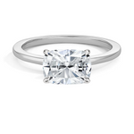 Morgan East-West Solitaire Engagement Ring 18K White Gold CU