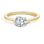 Morgan East-West Solitaire Engagement Ring 18K Yellow Gold PE